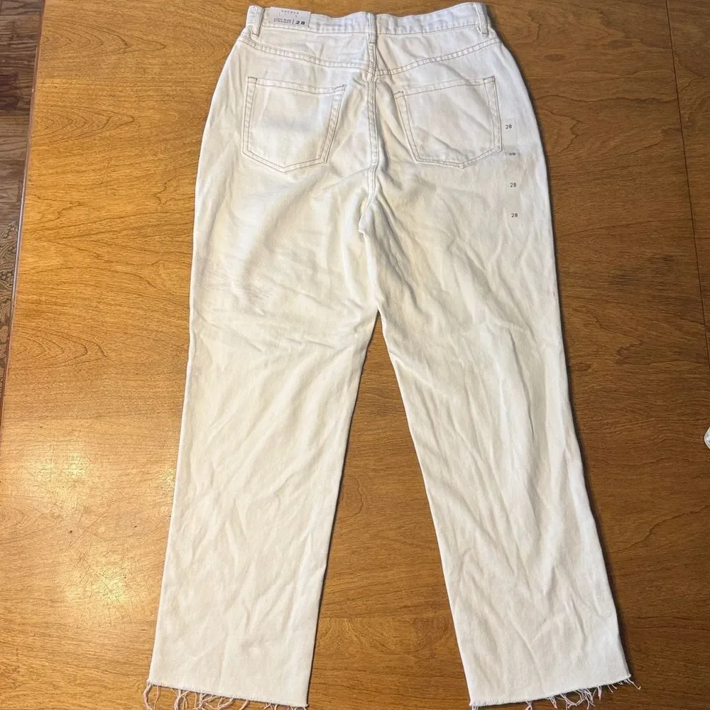 PacSun High Rise Distressed Straight Leg Jeans